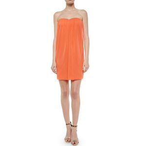 Alice+Olivia-Jazz Center Drape Coral Mini Dress-2